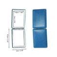 thumbnail image 2 of Unique Bargains 1 Pc Women Portable Rectangular Makeup Mirror for Travel Vacation Blue Aluminum Mirror PU Leather, 2 of 3