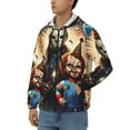 thumbnail image 2 of Lsque Chucky for Mens Full-zip Hoodie, Zip-up Pullover Hooded Sweatshirt, Kangaroo Pocket Hoodie Ideal for Daily Wear, Travel, and Home-X-Large, 2 of 8