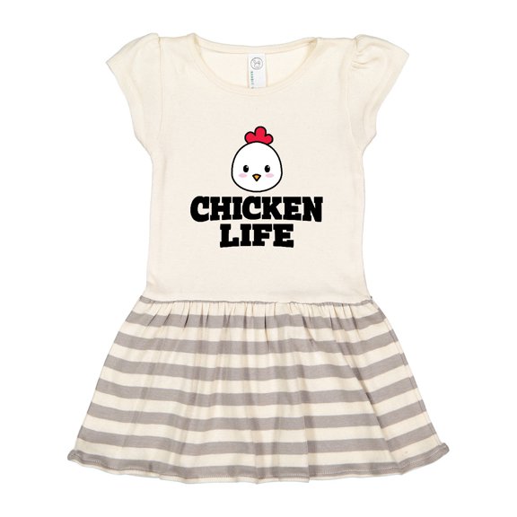 Inktastic Chicken Life Gift Toddler Girl Dress