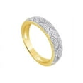 thumbnail image 3 of AFFY 0.04CT White Natural Diamond Accent Wedding Band Ring for Women 14K Yellow Gold over Silver-5, 3 of 5