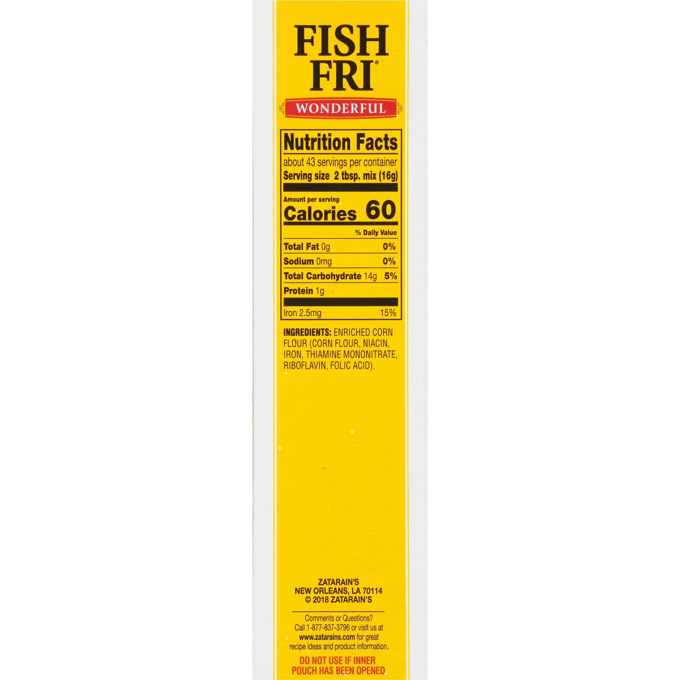 Zatarain's Wonderful Fish Fri, 24.0 oz Box