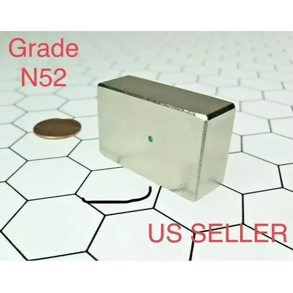 Neodymium N52 Block Magnet Rare Earth Super Strong 40Mm X 25Mm
