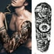 thumbnail image 5 of Kit Pegatinas Artísticas Tatuaje Temporal Brazo Corporal Con Calavera para Hombres Y Mujeres 170x480mm, 5 of 9