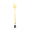 thumbnail image 1 of Matoen12 Christmas Home Decorations Metal Coffee fork Flatware Gift for New Year Gold, 1 of 2