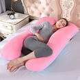 thumbnail image 2 of Topchances Pregnancy Pillow with Soft Jersey Cover - U Shaped for Pregnant Women, 2 of 11