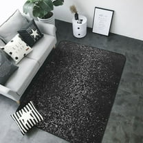 Area Rugs For Living Room Decor - Black And White Dotted Soft Anti Slip Throw Washable Rugs 5x7 For Bedroom, Indoor Carpet For Bedroom Living Room 80x58In