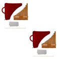 thumbnail image 3 of Baohd Pan Flute Musical Gear F-key Woodwind No Burrs Smooth Surface Compact Size Lightweight Bamboo Instrument Supplies Left Right 2Set, 3 of 6