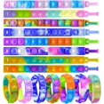 thumbnail image 1 of Qabfwe 30 pulseras Pop Fidget juguetes, duraderas y ajustables, pulseras para aliviar el estrés, juguetes para niños y adultos, cestas de Pascua, 1 of 4