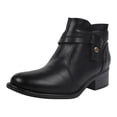 thumbnail image 1 of Botines Dama Mujer Tipo Piel Negro Casuales Cómodos 108D07 negro 23 Incógnita 108D07, 1 of 4