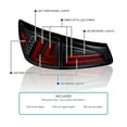 thumbnail image 3 of Spec-D Tuning Black Tail Lights w/ Red LED Bar Compatible with 2006-2008 Lexus IS250 IS350, Left + Right Pair Assembly, 3 of 7