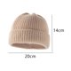 thumbnail image 2 of Gorro de punto cálido para otoño e invierno para bebé, gorro de lana de fibras acrílicas de color puro para niños, 2 of 5