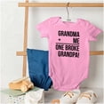 thumbnail image 4 of Grandma Plus Me Is One Broke Grandpa Romper Boys or Girls Infant Baby Brisco Brands 24M, 4 of 6