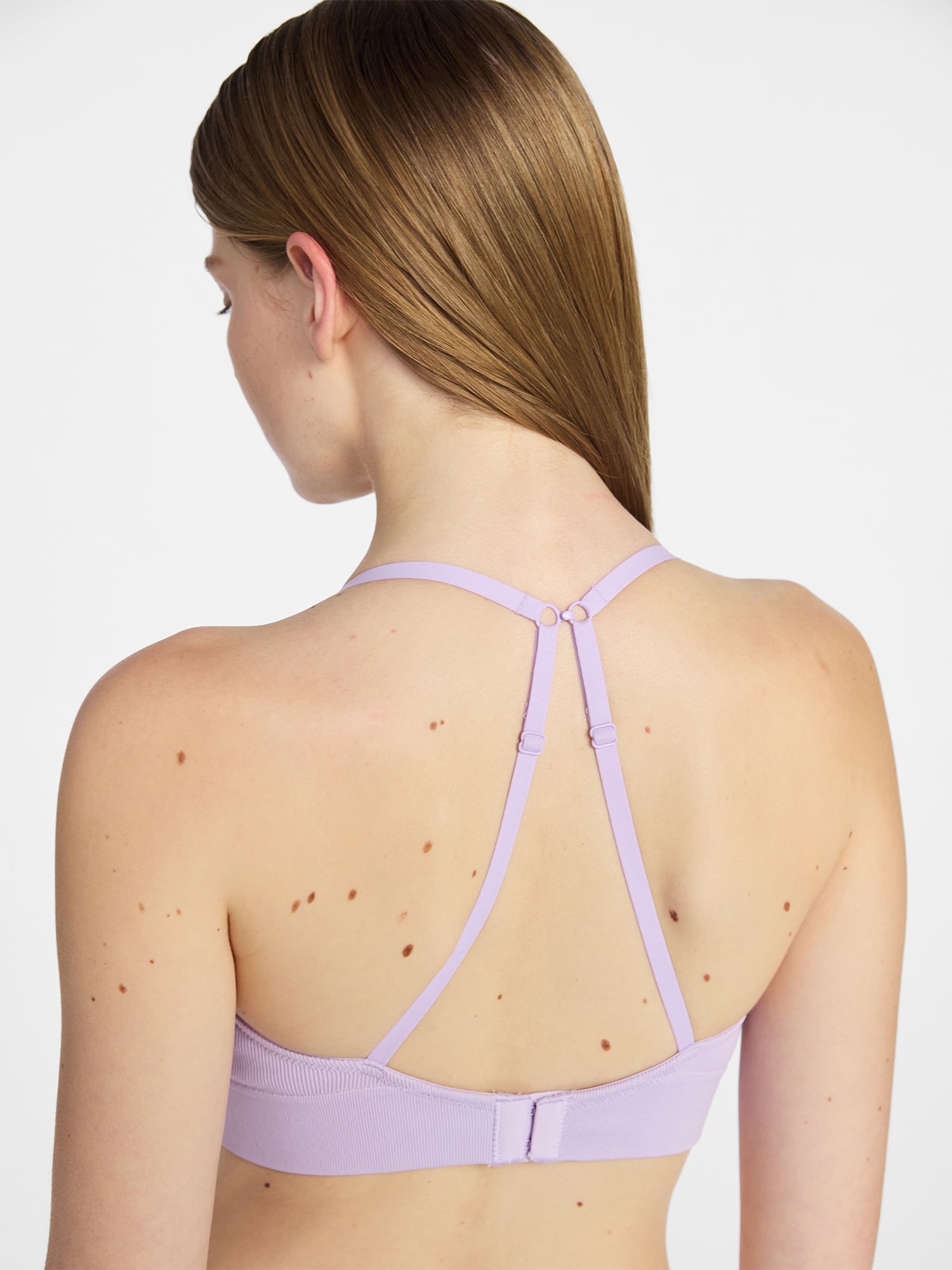 No Boundaries Seamless Wirefree Bra with Lace, Sizes XS-XXXL