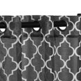 thumbnail image 3 of Superior Lightweight Trellis Sheer Curtain Panel Set of 2, 52" x 96", Black, 3 of 4