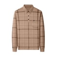 thumbnail image 4 of YSUEJPF Mens Plaid Dress Shirts Business Casual Button Long Sleeve Work Shirts Collared Comfy Golf Shirts with Chest Pocket, 4 of 7