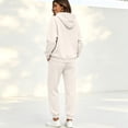 thumbnail image 5 of Stralyhd Two Piece Sets for Women Oversized Fleece Hoodies and Sweatpant Sweat Sets Workout Trendy Fall Tracksuits Sets Beige XXL, 5 of 6