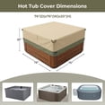 thumbnail image 3 of BPS Waterproof 600D Outdoor Hot Tub Cover, Spa and Hot Tub Cover Replacement with Zipper and Storage Bag for Square Inflatable Hot Tub, 76''W x 76''D x 20''H, 3 of 8