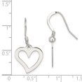 thumbnail image 2 of 925 Sterling Silver Heart Drop Dangle Earrings Love, 2 of 6