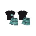 thumbnail image 2 of vera natura Kids Boys Shorts Set, Short Sleeve T-shirt with African Style Shorts Toddler Set Summer Outfit, 2 of 9
