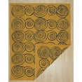 thumbnail image 3 of EORC Yellow Handwoven Wool Contemporary Modern Flat Weave Rug, 8' x 10', 3 of 4