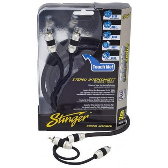 Stinger SI823 3 ft. 8000 Series Silver Conductor 3X Shieled RCA Interconnect