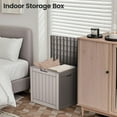 thumbnail image 6 of 31 Gallon Waterproof Resin Deck Box - Lockable Outdoor Storage Bin for , Garden & More - Grey, 6 of 7