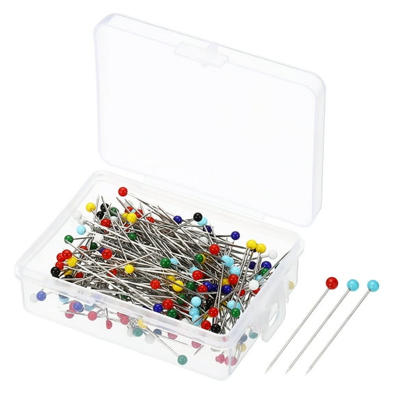 Uxcell Sewing Pins Ball Glass Head Quilting Pin for Dressmaker, Multicolor 250 Set