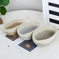 thumbnail image 2 of Rope Storage Baskets Set of 3 Organizer Woven Basket-Portable Cotton Bins for Clothes, Beddings E, 2 of 5
