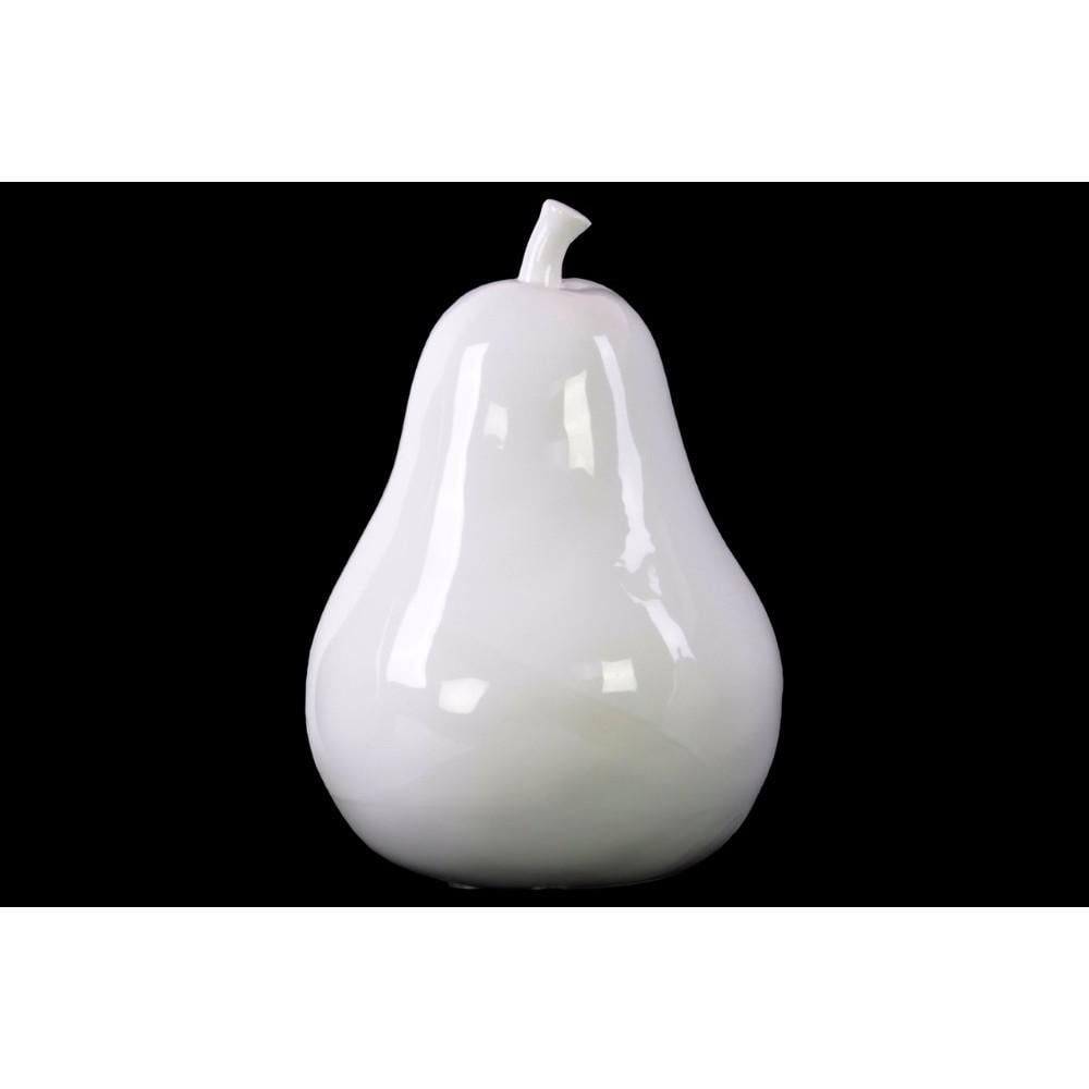 Decorative Ceramic Pear Figurine, Large, Glossy White - Walmart.com