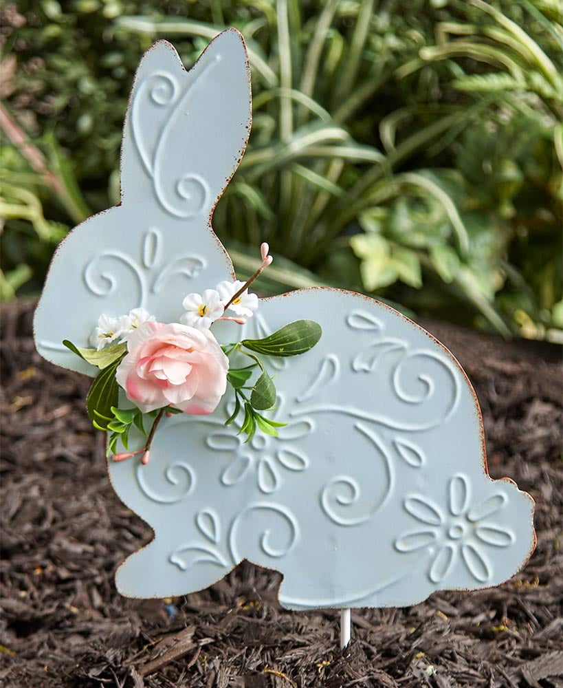 Pastel Easter Bunny Garden Stakes (Blue)