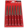thumbnail image 3 of Ginsu KIS-RD-DS-006-1 Kiso Ensemble de Couteaux à Steak Rouges 6 Pcs, Lavable au Lave-Vaisselle, 3 Pouces L x 11,25 Pouces x 1,5, 3 of 4