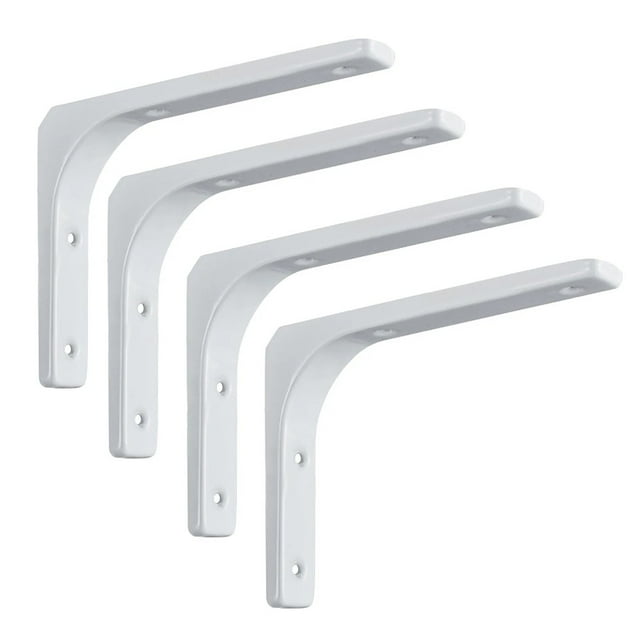 Étagère Murale en Acier en Forme de L Robuste pour Bricolage Décoration Maison Meubles