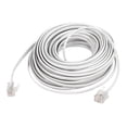 thumbnail image 1 of Uxcell 10M 33Ft Length 6P2C RJ11 Male Phone Telephone Extension Connector Cable Cord White, 1 of 6