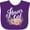 Purple, variant on Inktastic Flower Girl Hand Lettering with Flowers Illustration Girls Baby Bib