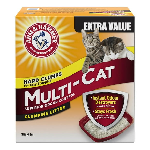 Arm & HAMMER™ Multi-Cat Strength Clumping CAT Litter, 18 kg
