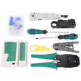 thumbnail image 1 of Kit d'Outils de Réparation de Réseau Informatique 14 Pcs/Ensemble Testeur de Câble LAN Tournevis Pinces Outil de Maintenance, 1 of 8
