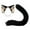 H-Black1718, variant on Women Siamese Cat Kits Animal Ear Headband Tail And Outfits Accessories For Events And Conventions Solid Color Festival Clothing