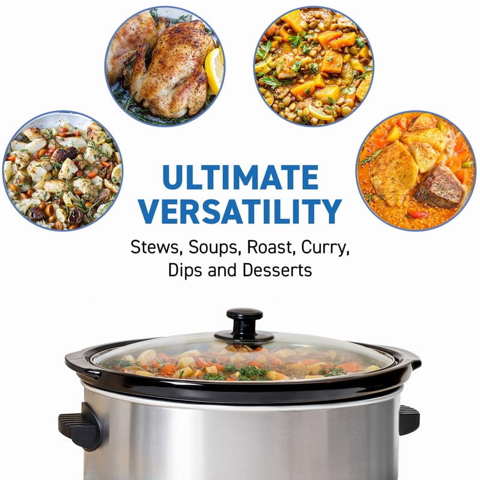 Elite Cuisine MST509 8.5Qt. Stainless Steel Digital Slow Cooker