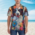 thumbnail image 4 of Lsque Oil Painting Sunflower Puppy pattern Hawaiian Shirt for Men, Unisex Summer Beach Casual Short Sleeve Button Down Shirts-Medium, 4 of 9