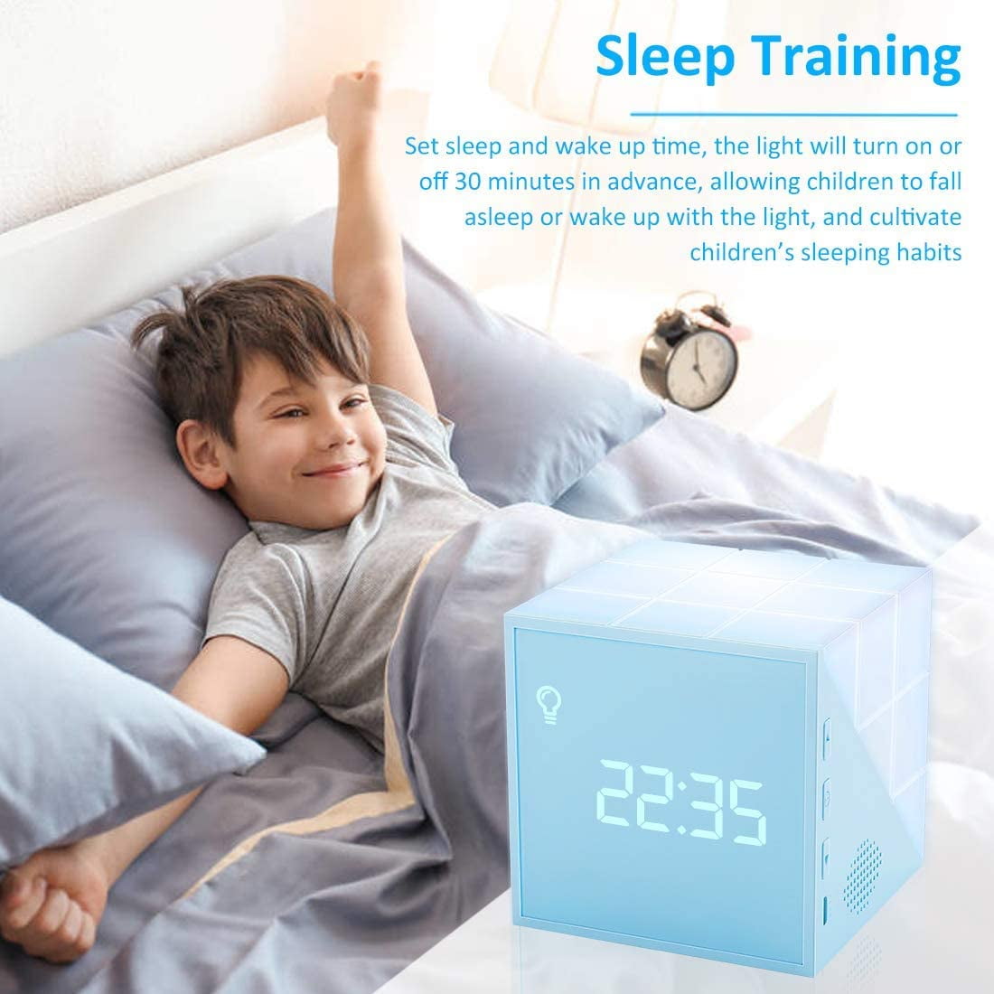 Réveil lumineux pour enfants Creative Cube Wake Up Réveil pour