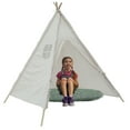 thumbnail image 2 of Gpoty Tent, Teepee Tent Kids, Play Teepee, Cotton Canvas Foldable Children Wigwam Playhouse Tent, For Baby & Toddler Indoor Outdoor Playing (white), 2 of 11
