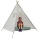 thumbnail image 2 of Carpa, Tipi Carpa Para Niños, Play Tipi, Lona De Algodón Plegable Para Niños Wigwam Playhouse Carpa, Para Bebés Y Niños Pequeños Juego Al Aire Libre En Interiores (Blanco) Muyoka Hogar, 2 of 7