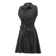thumbnail image 2 of Txlixc Vestido de Mujer, Color sólido Sin Mangas Cuello Doblado Abotonado Delgado en Forma de A, Vestido Suelto con cinturón para la Playa, Vacaciones Txlixc  Estilo de ocio, 2 of 9