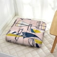 thumbnail image 3 of Tropical Sunset Palm Tree Floor Cushion - Oversized Boho Square Pillow for Adults, Thick PP Cotton Filling with Hawaiian Beach Landscape Print, 22x22 Inch, 3 of 7