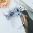 thumbnail image 2 of Ediodpoh Ladies Carnival Feather Headband with Flower European Style Bridal Hair Accessories for Parties and Events Silver, 2 of 2