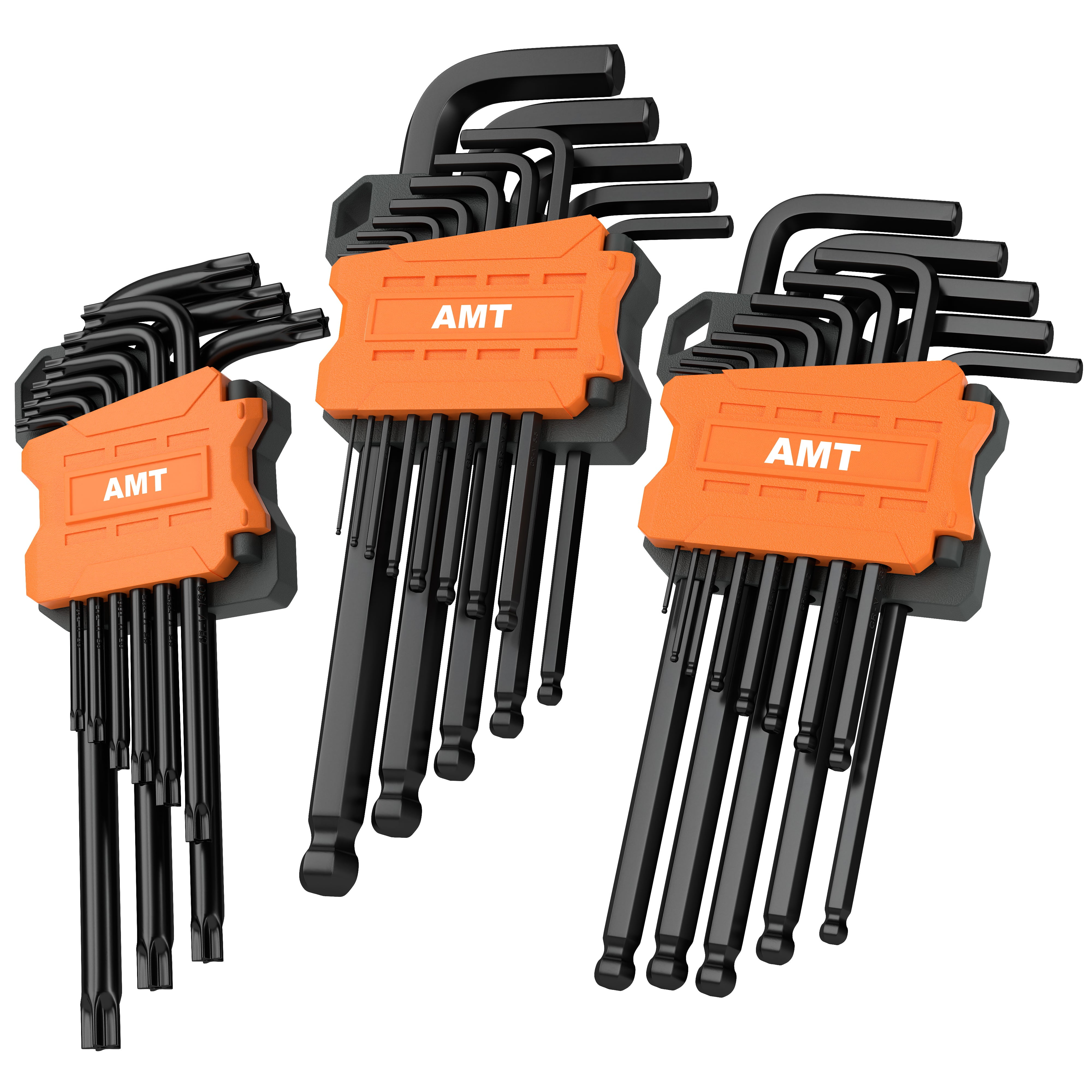35 PC Long Arm Ball End Hex Key Allen Wrench Set Inch Metric Star With Bag Gift 