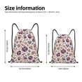 thumbnail image 2 of Honeii rock Skull record Retro Print Drawstring Backpack,Drawstring Bags String Backpack Gym Cinch Sack Backpack Sport Bag Draw-Medium, 2 of 6