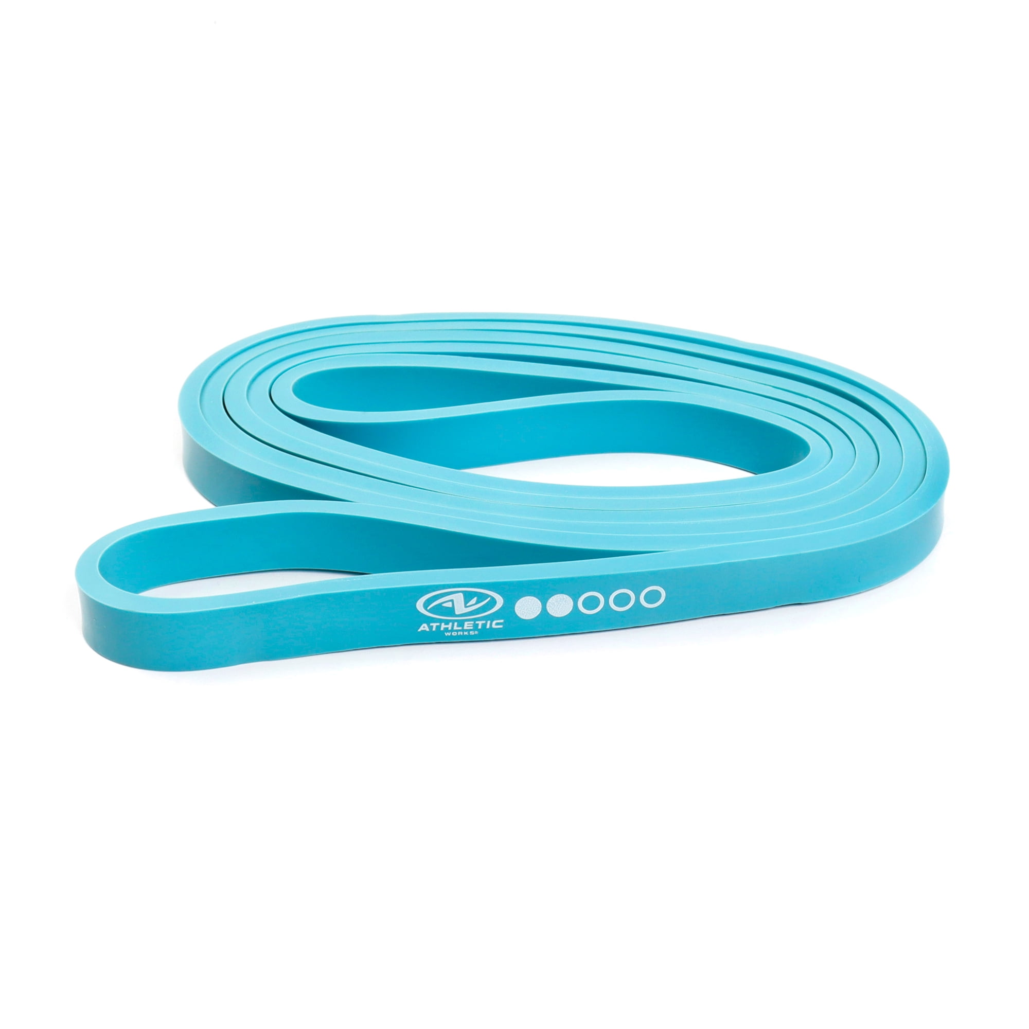 Athletic Works Resistance Bands, Light, Natural Latex, 40inx0.5in, Teal