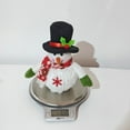 thumbnail image 5 of Lighted Plush Snowman Figurine – Battery Operated Christmas Night-Light, Warm LED Tabletop Winter Decor and Holiday Gift, 5 of 5