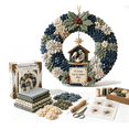 thumbnail image 4 of 3D Fabric Poke Wreath DIY Kit – Multiple Designs Available, No-Sew Christmas Wreath Craft Kit, Beginner-Friendly Fabric Art Kit for Door Decor Gift, 4 of 7